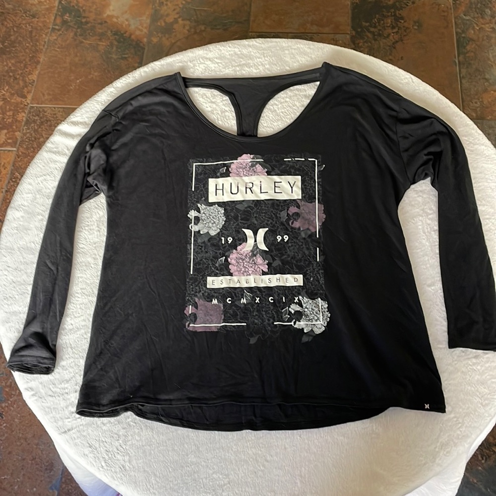 Hurley Nike Dri-Fit Black Long Sleeve Shirt